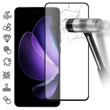 Oppo Reno13 F Full Cover Panzerglas - Schwarz Rand