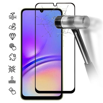 Samsung Galaxy A05 Full Cover Panzerglas - Schwarz Rand