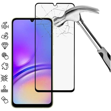 Samsung Galaxy A06 Full Cover Panzerglas - Schwarz Rand