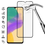 Samsung Galaxy A08 Vollabdeckung Panzerglas - 9H - Schwarzer Rand