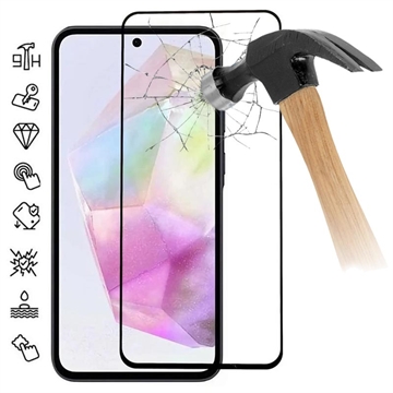 Samsung Galaxy A35 Full Cover Panzerglas - Schwarz Rand