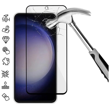Samsung Galaxy S23 FE Full Cover Panzerglas - Schwarz Rand