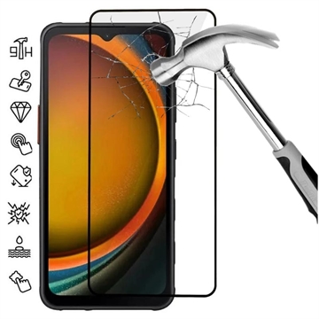 Samsung Galaxy Xcover7 Full Cover Panzerglas - Schwarz Rand