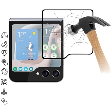 Samsung Galaxy Z Flip6/Z Flip7 FE Full Cover Panzerglas - Schwarz Rand