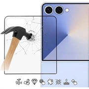 Samsung Galaxy Z Flip8 Vollabdeckung Panzerglas - 9H - Schwarzer Rand