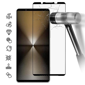 Sony Xperia 1 VI Full Cover Panzerglas - Schwarz Rand
