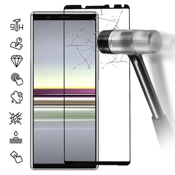 Sony Xperia 5 V Full Cover Panzerglas - Schwarz Rand
