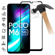 Xiaomi Poco M6 Full Cover Panzerglas - Schwarz Rand