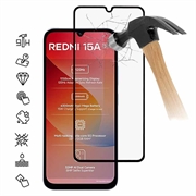 Xiaomi Redmi 15a Vollabdeckung Panzerglas - 9H - Schwarzer Rand