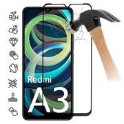 Xiaomi Redmi A3 Full Cover Panzerglas - Schwarz Rand