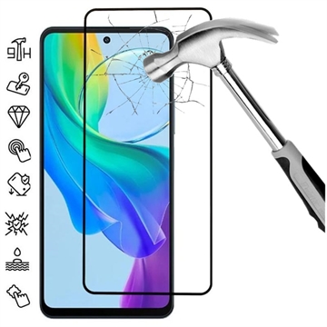 vivo Y78t Full Cover Panzerglas - Schwarz Rand