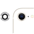 iPhone SE (2022)/SE (2020) Kameraobjektiv Metall & Panzerglas Schutz - Silber