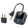GT83 Bluetooth 6.0 Audio-Sender/Empfänger für Auto, Flugzeug, Fernseher - USB-C/3.5mm - Schwarz