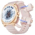 GT99 2-in-1-Sport-Smartwatch mit kabellosen Kopfhörern - Gold / Pink