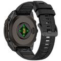 Garmin Fenix 8 Soft Silikonarmband - 51mm - Schwarz Grau