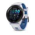 Garmin Forerunner 265 Sport-Smartwatch - 46mm - Weißer Stein / Gezeitenblau
