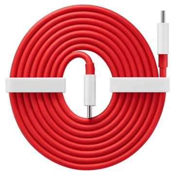 OnePlus Warp Charge USB Typ-C Kabel 5481100048 - 1.5m (Offene Verpackung - Bulk) - Rot / Weiß