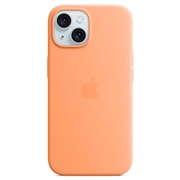 iPhone 15 Apple Silikonhülle mit MagSafe MT0W3ZM/A - Sorbet Orange