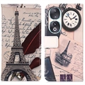 Honor 90 Glam Serie Wallet Hülle - Eiffelturm