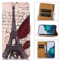 Glam Series Motorola Moto G22 Wallet Hülle - Eiffelturm