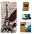 Glam Series Samsung Galaxy M52 5G Wallet Hülle - Eiffelturm