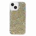 iPhone 15 Glitter Flakes TPU Hülle - Gold