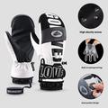 Golovejoy SK34 Winter-Skihandschuhe - Wasserdicht, winddicht, Touchscreen-Fäustlinge - XL - Schwarz / Weiß