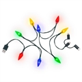 Goobay Ladekabel mit Weihnachtsbeleuchtung - USB-C, MicroUSB, Lightning
