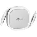 Goobay Einziehbares USB-C Kabel - 1m, 15W - Weiß