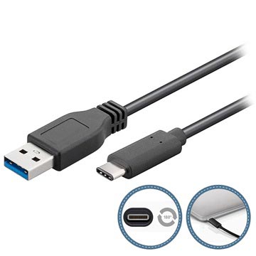 Goobay USB 3.0 / USB Typ-C Kabel - 2m - Schwarz