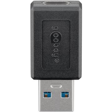 Goobay USB-C Adapter - USB-C Buchse/USB-A Stecker - Schwarz