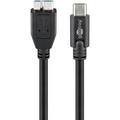 Goobay USB-C Cable - USB-C/Micro USB 3.0 - 0.6m - Schwarz
