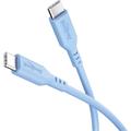 Goobay USB-C-Silikonkabel - 1.5m, 60W - Blau