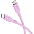 Goobay USB-C-Silikonkabel - 1.5m, 60W - Rosa
