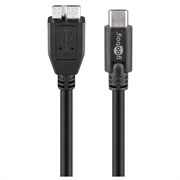 Goobay USB-C-zu-Micro-B-Kabel - 1m - Schwarz