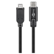 Goobay USB-C-zu-Micro-USB-OTG-Kabel - 0.6m - Schwarz