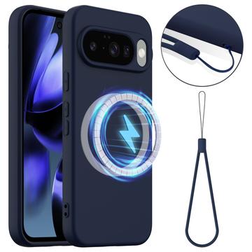 Google Pixel 10 Liquid Silikonhülle - MagSafe-kompatibel - Dunkel Blau