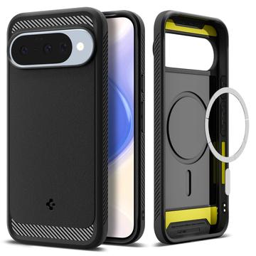 Google Pixel 10/10 Pro Spigen Rugged Armor Mag TPU Hülle - Schwarz