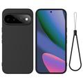 Google Pixel 11 Liquid Silikonhülle mit Handschlaufe - Schwarz
