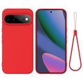 Google Pixel 11 Liquid Silikonhülle mit Handschlaufe - Rot