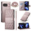 Google Pixel 11/11 Pro Luxus Gesteppte Wallet Hülle - Roségold