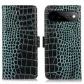 Google Pixel 11 Pro XL Crocodile Serie Lederhülle mit Geldbörse mit RFID - Grün