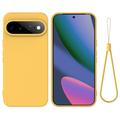 Google Pixel 11 Pro XL Liquid Silikonhülle mit Handschlaufe - Gelb