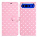 Google Pixel 11 Pro XL Polka-Dot-Muster Wallet Hülle - Rosa