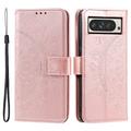Google Pixel 11 Pro XL Mandala Wallet-Hülle mit Handschlaufe - Rosa