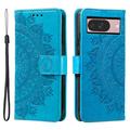 Google Pixel 11 Mandala Wallet-Hülle mit Handschlaufe - Blau