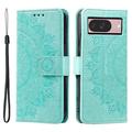 Google Pixel 11 Mandala Wallet-Hülle mit Handschlaufe - Mintgrün