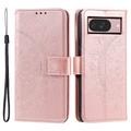 Google Pixel 11 Mandala Wallet-Hülle mit Handschlaufe - Rosa