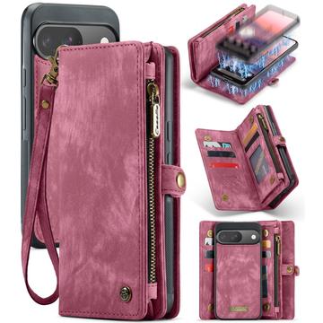 Google Pixel 9/9 Pro Caseme 008 2-in-1 Multifunktions Wallet Hülle - Rot