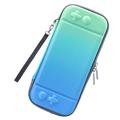 Farbverlauf Aufbewahrungstasche für Nintendo Switch Anti-drop Portable PU Leder Schutzhülle - Grün/Blau